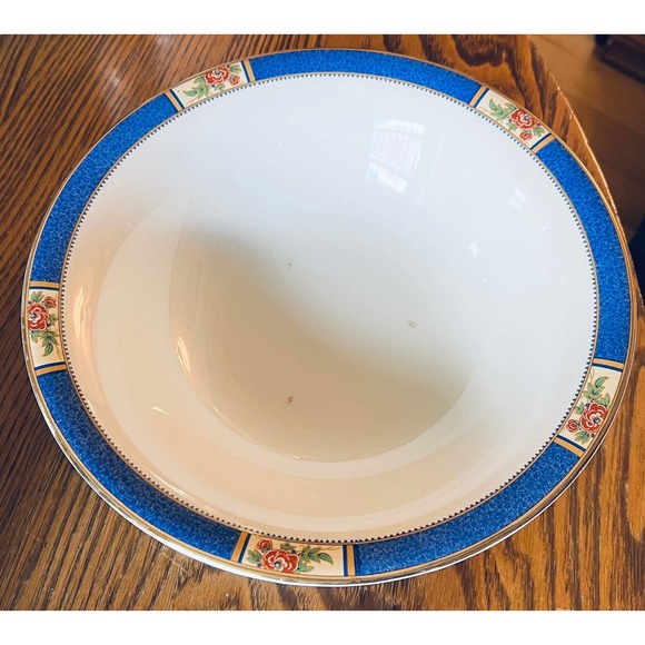 Allertons Ltd. Serving Bowl, English Bone China, ALL5, Blue Band,  Hand Painted - Picture 4 of 10